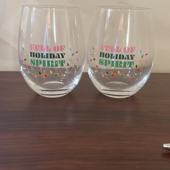 Christmas Stemless Wine Glass - Picture 2 of 2